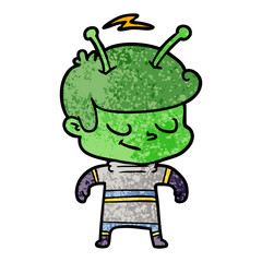friendly cartoon spaceman