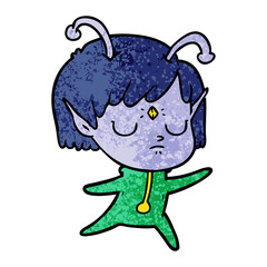 cartoon alien girl