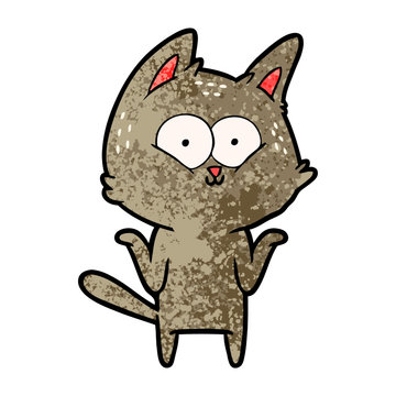 cartoon cat shrugging shoulders