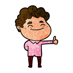 cartoon friendly man