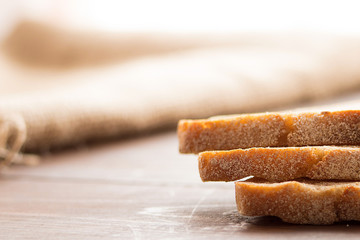Homemade rustic loaf of bread
