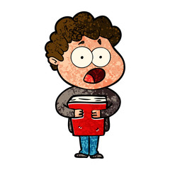 cartoon man gasping in surprise