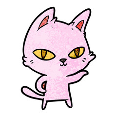 cartoon cat staring