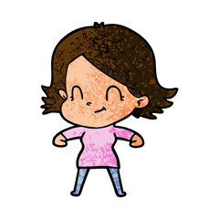 cartoon friendly girl