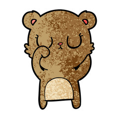 peaceful cartoon bear