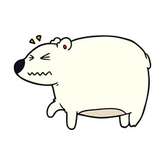 annoyed polar bear cartoon