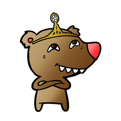 cartoon bear showing teeth
