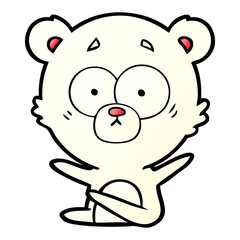 worried polar bear cartoon