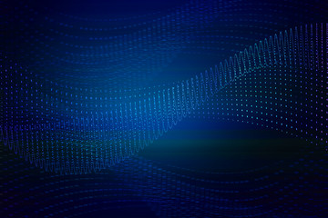 Blue digital wave background