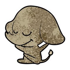 Obraz premium cartoon smiling elephant