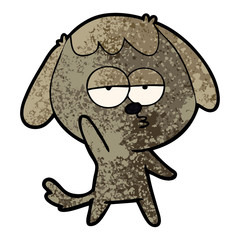 cartoon bored dog
