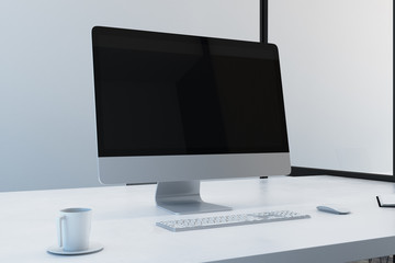 Creative designer desktop with computer