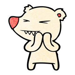 angry polar bear cartoon