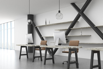 Bright coworking office interior