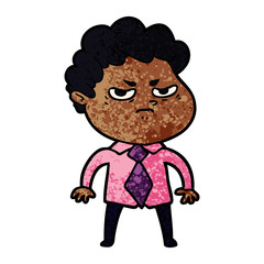 cartoon angry man