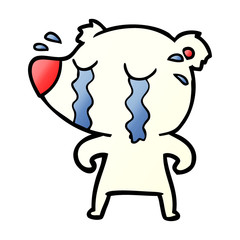 sad little polar bear cartoon