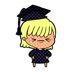 annoyed cartoon girl