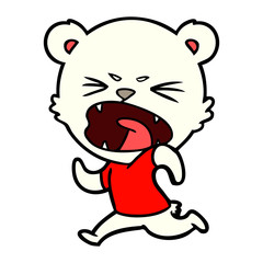 angry polar bear cartoon