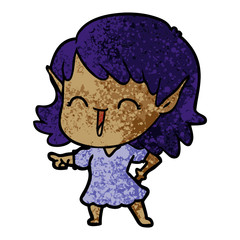 cartoon elf girl