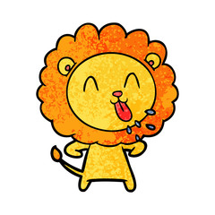 happy cartoon lion