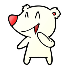 happy polar bear cartoon