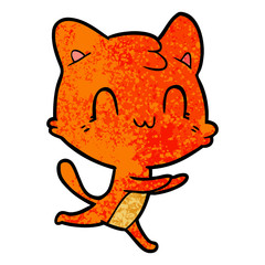 cartoon happy cat
