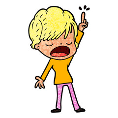 cartoon woman talking