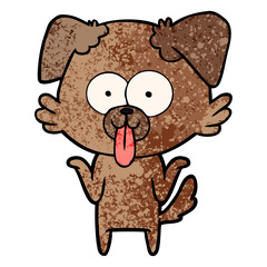 cartoon dog with tongue sticking out