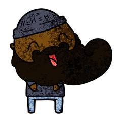 happy bearded man