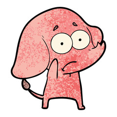 cartoon unsure elephant