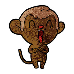 cartoon laughing monkey