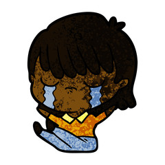 cartoon woman crying