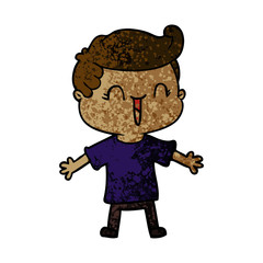 cartoon laughing boy
