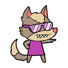 cool cartoon wolf girl