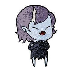 cartoon laughing vampire girl