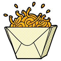 cartoon takeout food