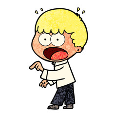 cartoon shocked man pointing