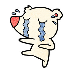 sad little polar bear cartoon