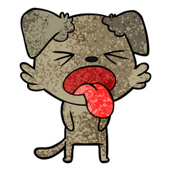 cartoon disgusted dog
