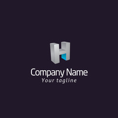 Fototapeta premium H LOGO LETTER TEMPLATE 