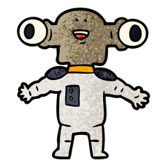 friendly cartoon alien