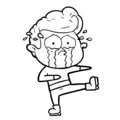 cartoon crying dancer