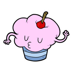 funny cartoon cupcake