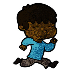 cartoon curious boy