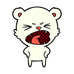 angry polar bear cartoon