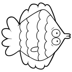 cartoon flat fish