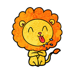 happy cartoon lion