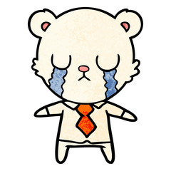 sad little polar bear cartoon
