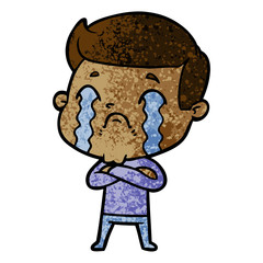 cartoon man crying