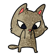 confused cartoon cat
